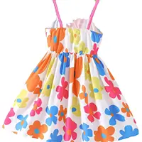 Combinaison d'été pour fille avec grand nœud et imprimé floral - style vacances mignon, tendance, idéale pour les déplacements quotidiens 6