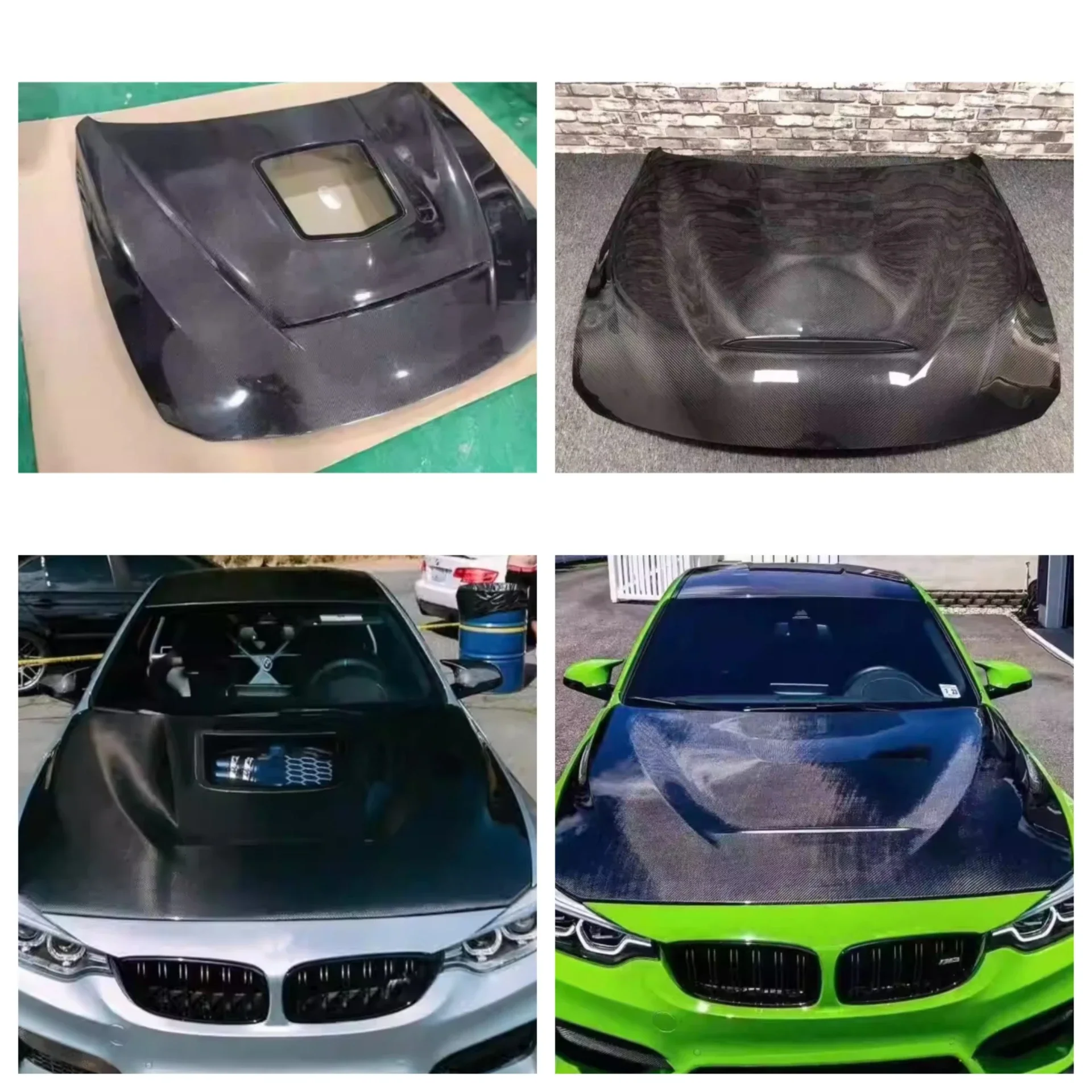 

Body Kit Carbon Fiber Engine Cover Transparent Hood for BMW M3 M4 F80 F82 F83 GTS Style Bonnet Car Accessories