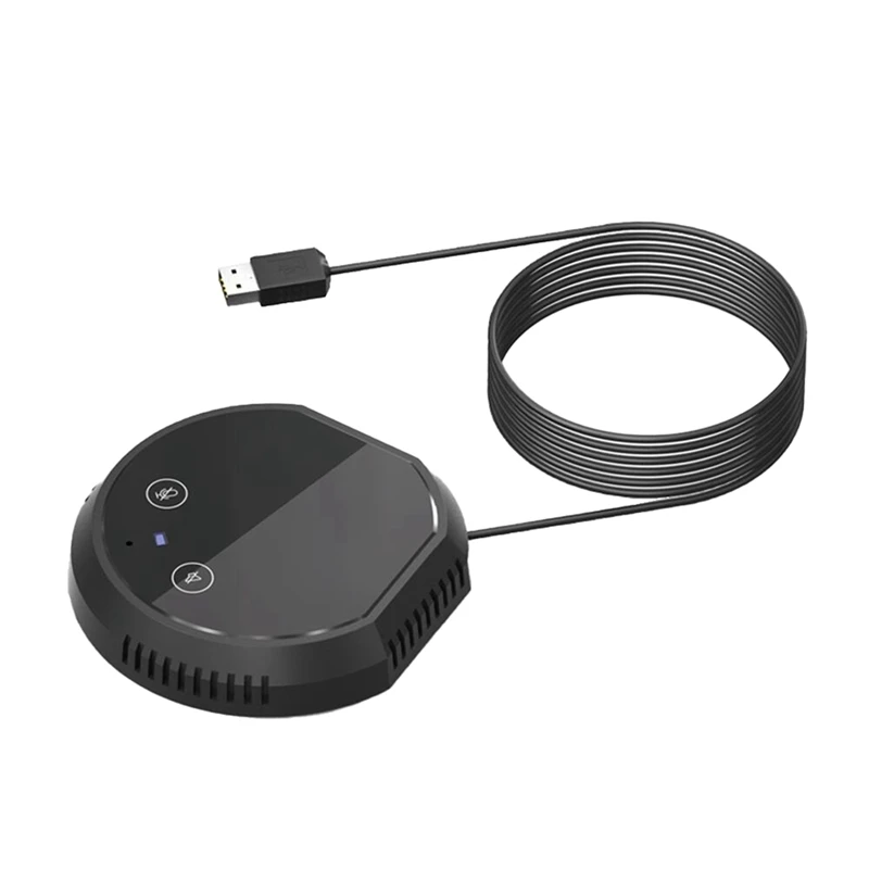 Desktop Usb Conference Mic 360 ° Condensatore Omnidirezionale Plug & Play Pc Computer Mic Pulsanti Touch-Sensor
