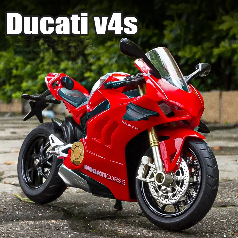 1:12 Ducati Panigale V4S Alloy Cross-country Motorcycle Model Simulation Toy Street Motorcycle Model Collection Kids Gift M17 2