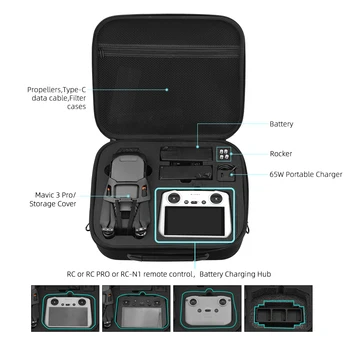 Storage Bag For DJI Mavic 3 Pro Drone DJI RC/RC-N1/RC Pro Diagonal Case Backpacks Outdoor Handbag UAV Accessories 4