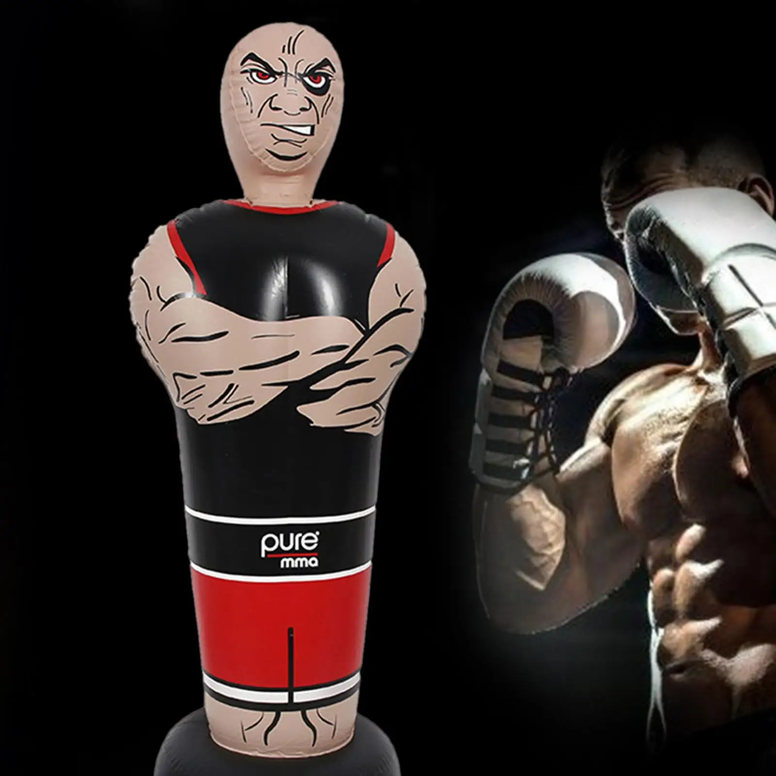 Inflatable Punching Bag Free Standing Boxing Dummy Sandbag for Kids Teens for Exercise Practicing Fitness Tool Workout Muay Thai