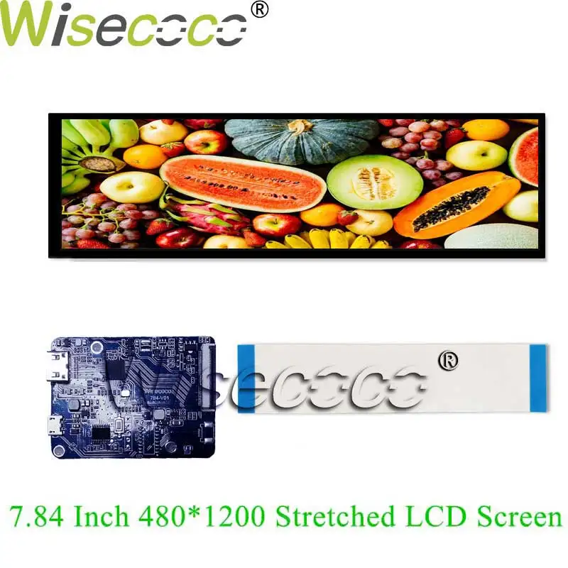 Polegada 7.9 Ips Tela Lcd Faixa Longa Monitor Portátil 400*1280 Módulo de Exibição Ajustar o Brilho Driver Placa Aida64 Painel Barra 7.84