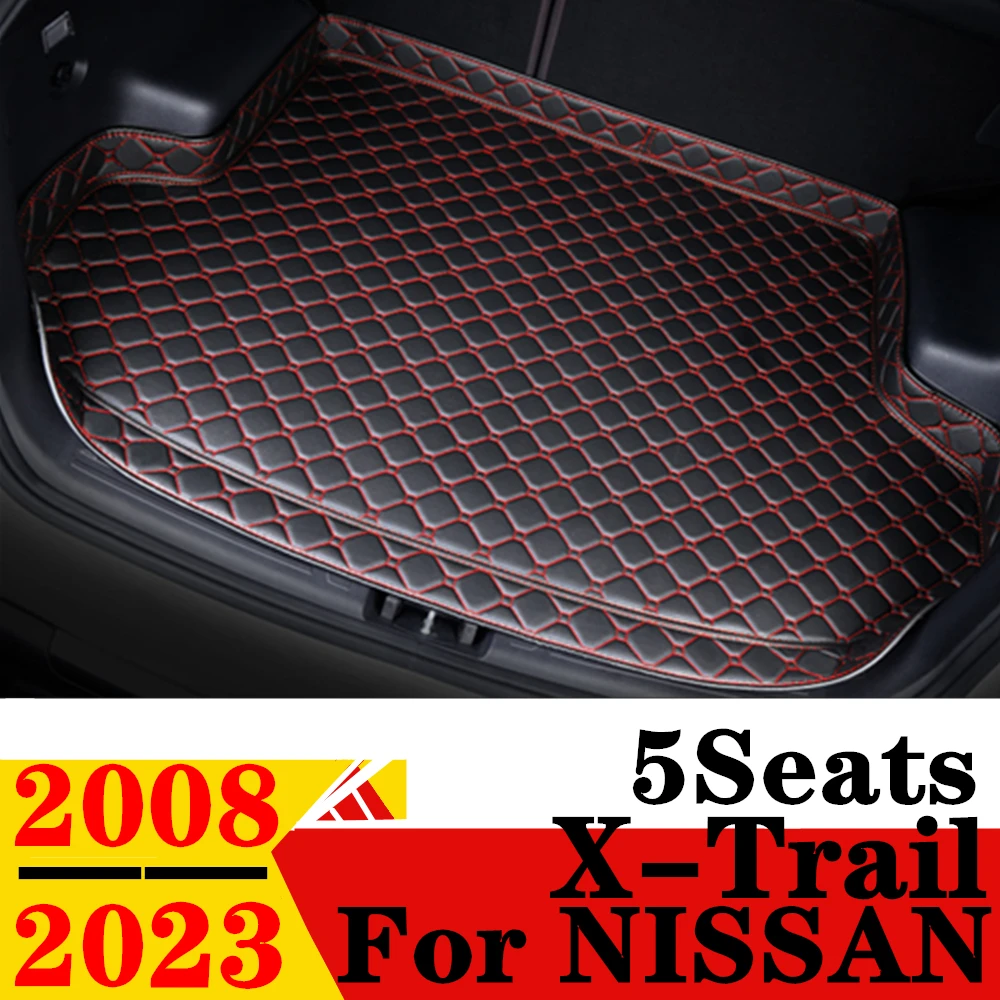 

Car Trunk Mat For NISSAN X-Trail 5Seats 2008-2023 High Side Waterproof Rear Cargo Cover Carpet Pad Tail Accessories Boot Liner