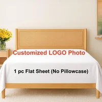 Draps plats avec LOGO personnalisé avec Photo de dessin animé, drap de literie doux, drap de lit Anime pour Queen King, taille double, cadeau pour enfants, couverture de lit personnalisée 6