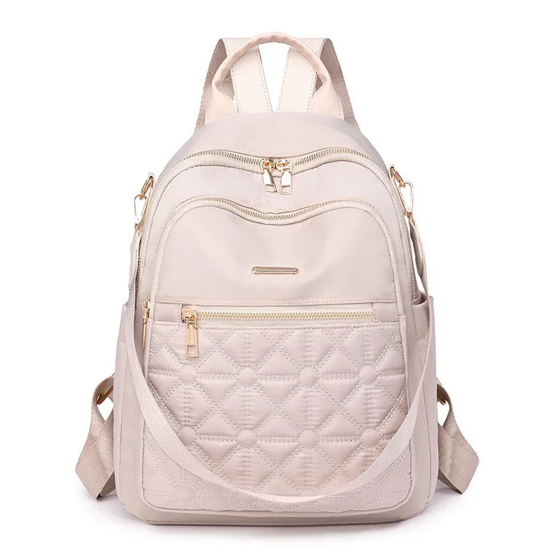 thumbnail image 1 of Mochila de estudiante de estilo minimalista e informal con cremallera de nailon 2024, mochila de mujer de gran capacidad y moda urbana de alta calidad, 1 of 5