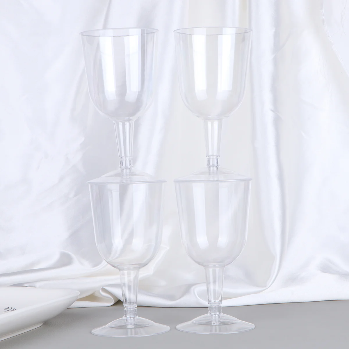 

12pcs Transparent Party Cups Plastic Cups Disposable Storage Cup for Wedding Birthday