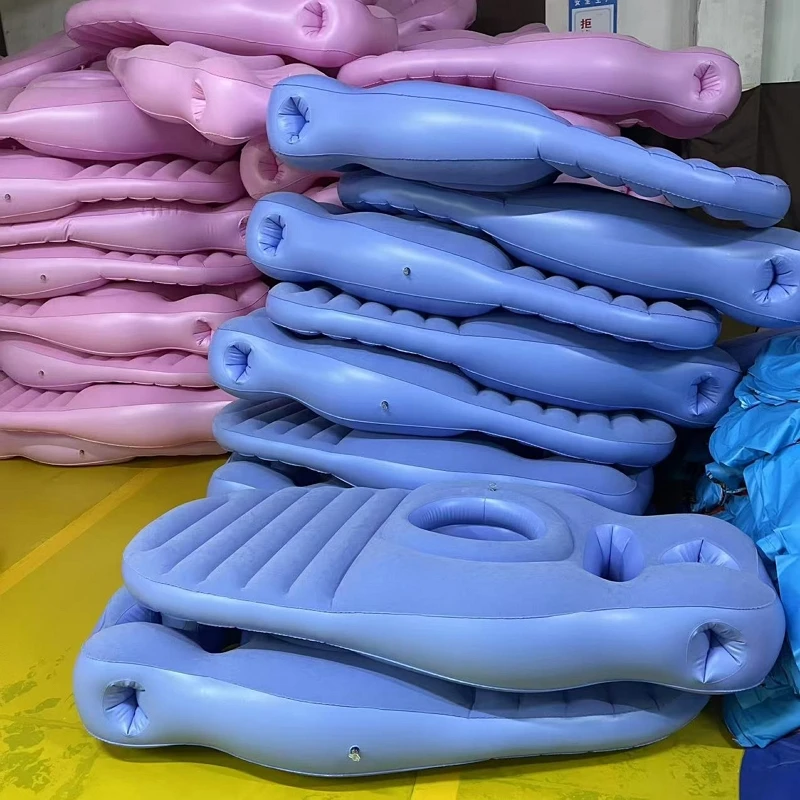 PVC Inflatable Maternity Bed Cushion Yoga Mat for Pregnancy Flocking Air Mattress with Hole for Pregnant Mommy Factory