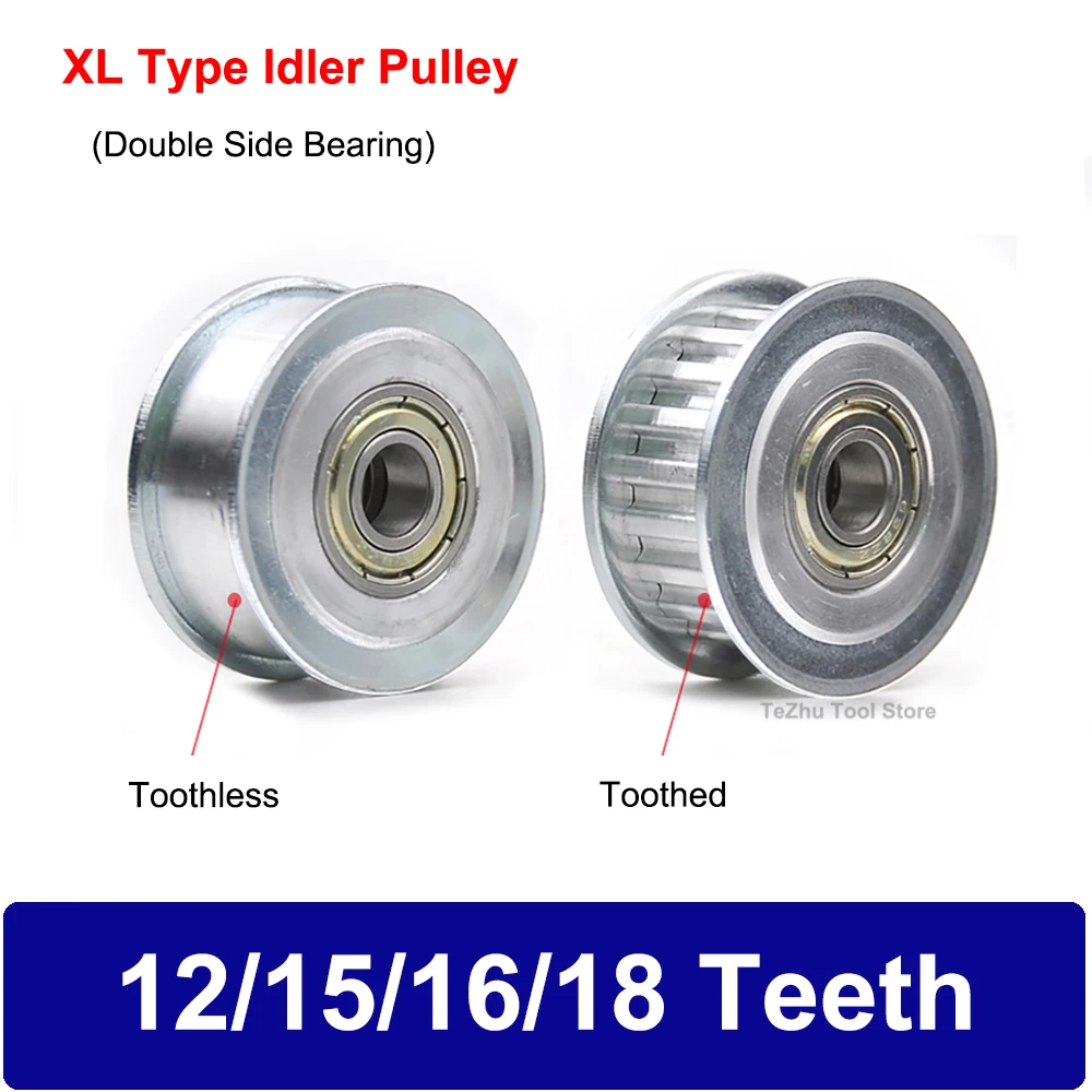 

1PCS XL Type Idler Pulley 12/15/16/18 Teeth Synchronous Wheel With Double Side Bearing Width 11mm Bore 3mm-15mm