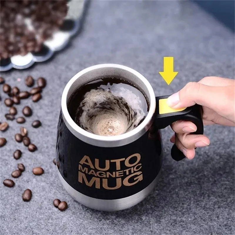 

New 400ml Automatic Self Stirring Magnetic Mug Stainless Steel Coffee Milk Mixing Cup Creative Blender Smart Portable Mixer Cup