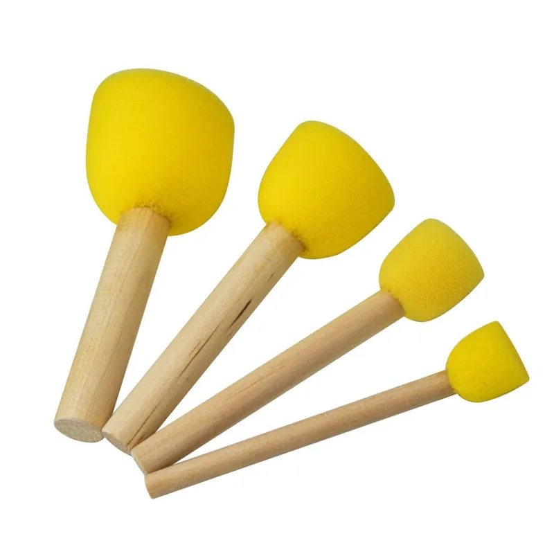Children&rsquo;s Art Rubbing Tool Material Mushroom Head Seal Circular Sponge Painting Brush Graffiti Brush Sponge for Painting