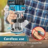 6 Speeds Brushless Electric Hand Trimmer Cordless Wood Router Woodworking Engraving Slotting Diy Tools for Makita 18V Battery 3