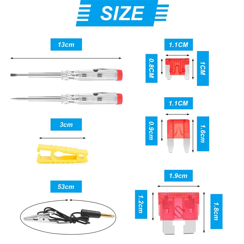 306-Piece Automotive Fuse Kit - Mini, Standard & Low Profile Fuses With Tester & Puller