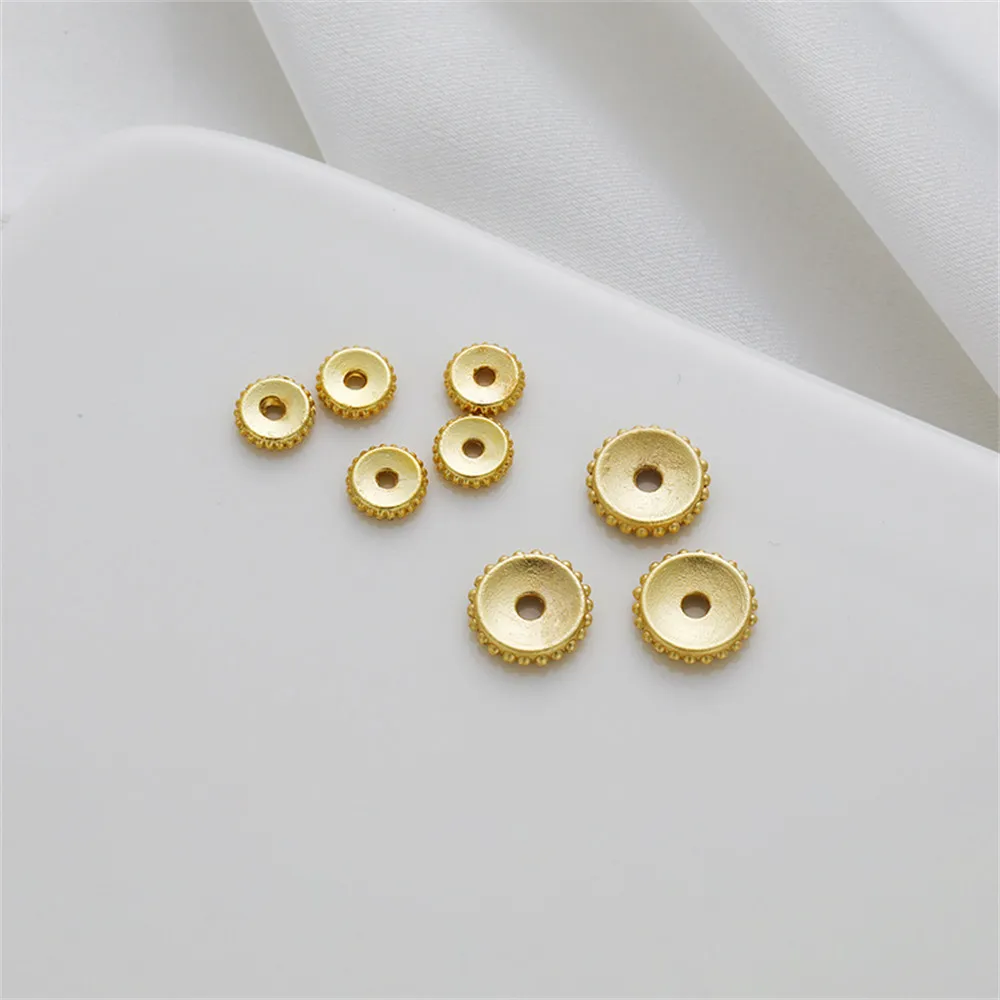 

Wheel Spacer Bead Gear 14K Gold Plated Spacer Beads for DIY Jewelry Making Components Bracelets Accessories