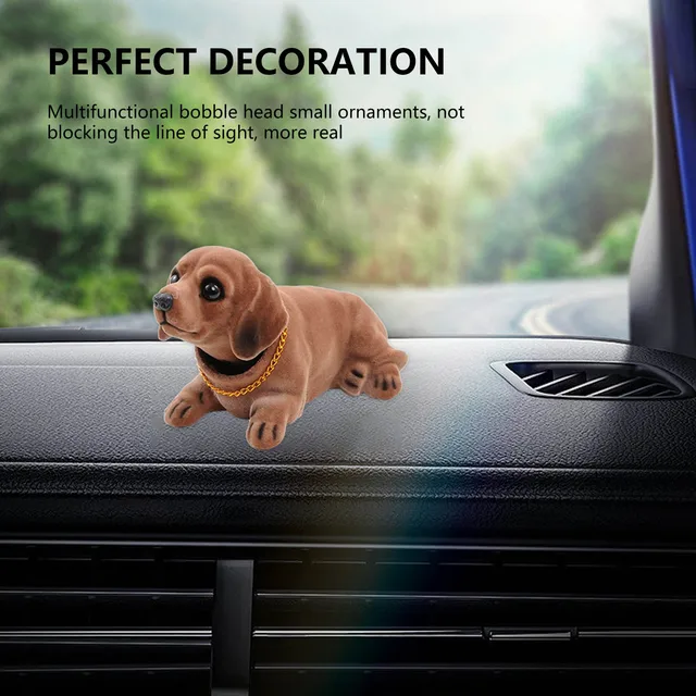 Zereff Décoration de voiture chien qui hoche la tête secoue la tête en  secouant la voiture style mignon poupée chien Bobblehead pour décoration