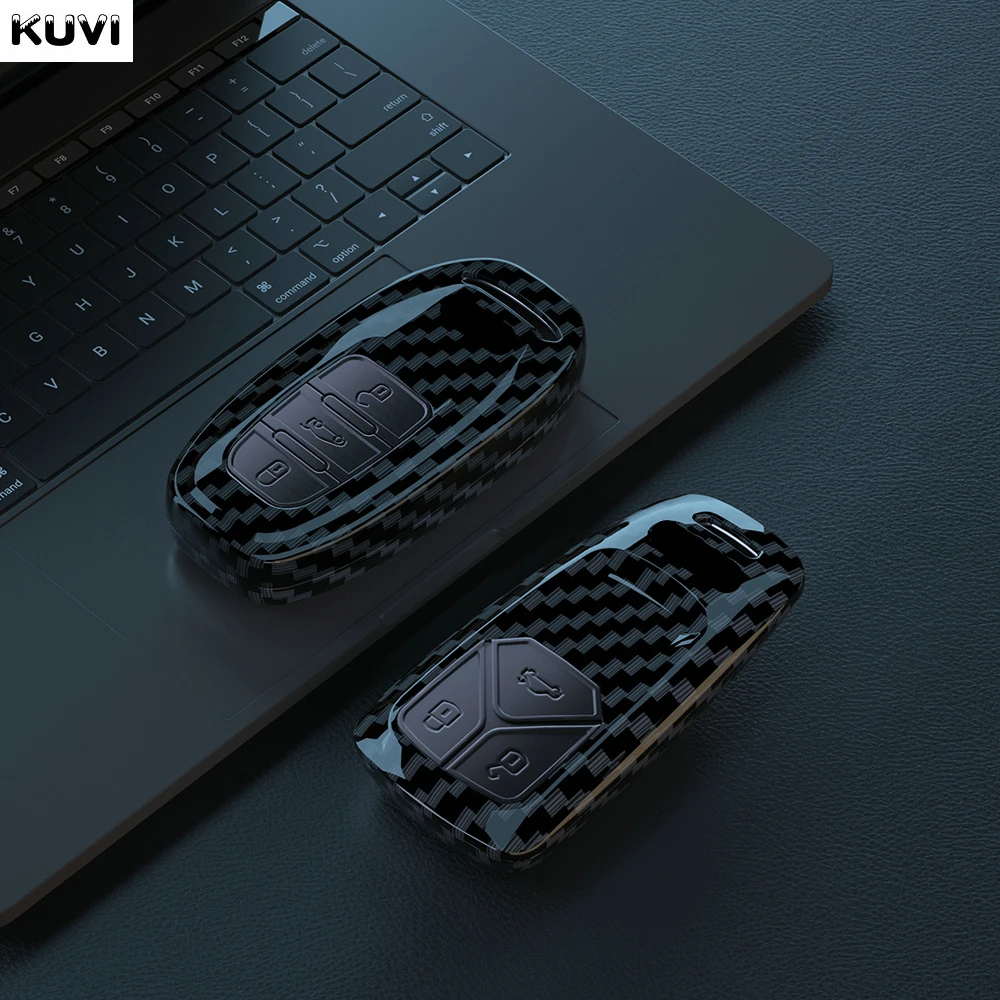 Premium ABS Carbon Car Smart Key Case Cover