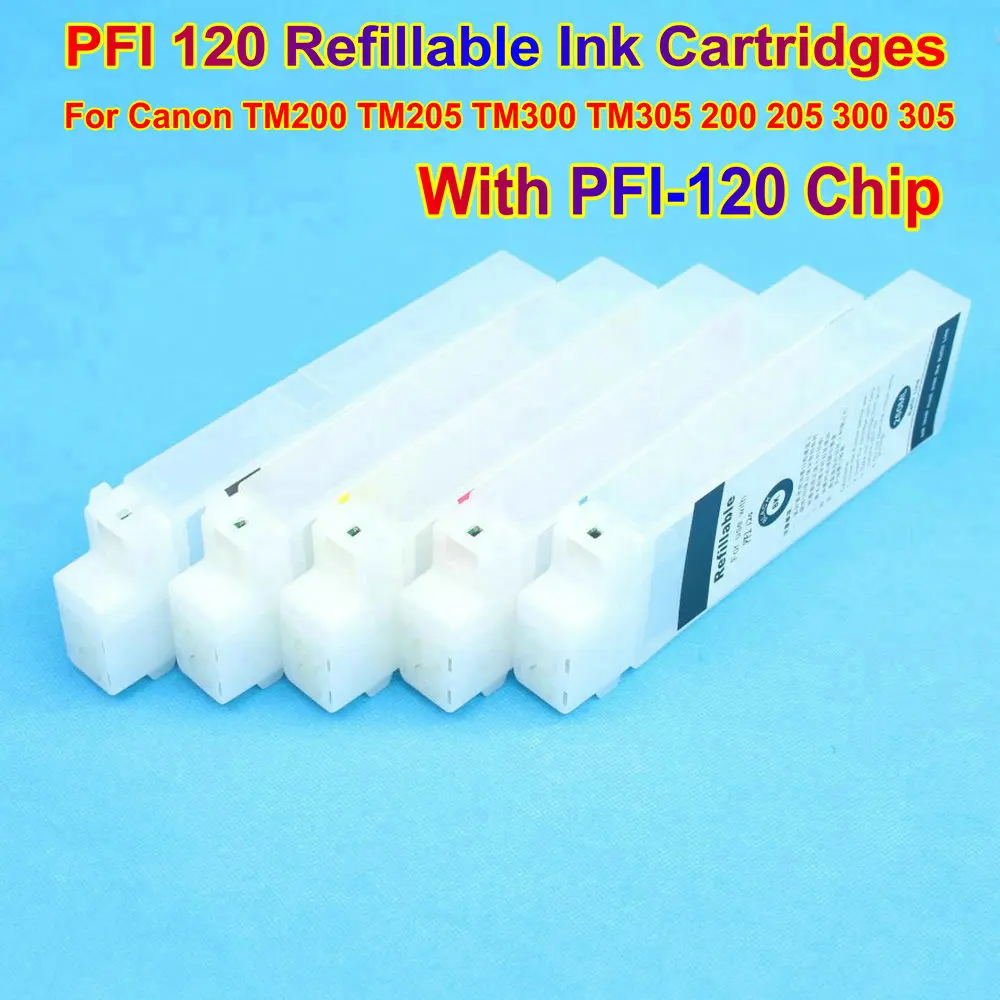 

For Canon Pfi 120 Printer Refillable Ink Cartridge Pfi-120 Printing Ink Cartridge TM200 TM205 TM300 TM305 200 205 300 305 PFI120