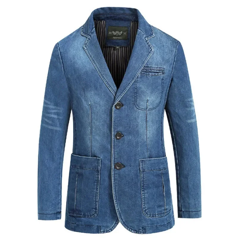 

Fashion New Arrival Denim Jacket Men Spring High Quality Cowboy Cotton Long Sleeve 4XL Jeans Coat Chaquetas Hombre