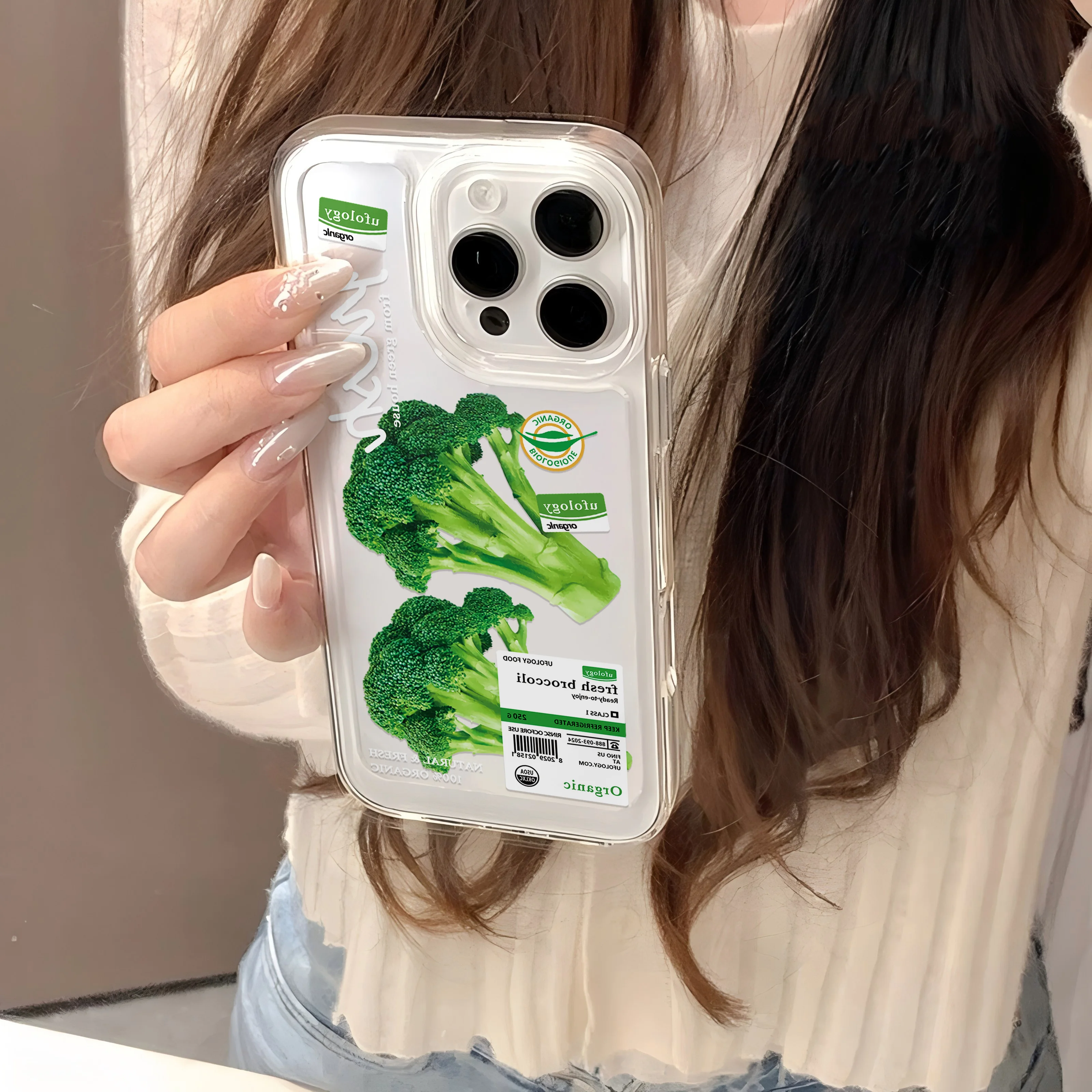 Green Vegetables Ins-Inspired Phone Case - Stylish and Durable Back Cover