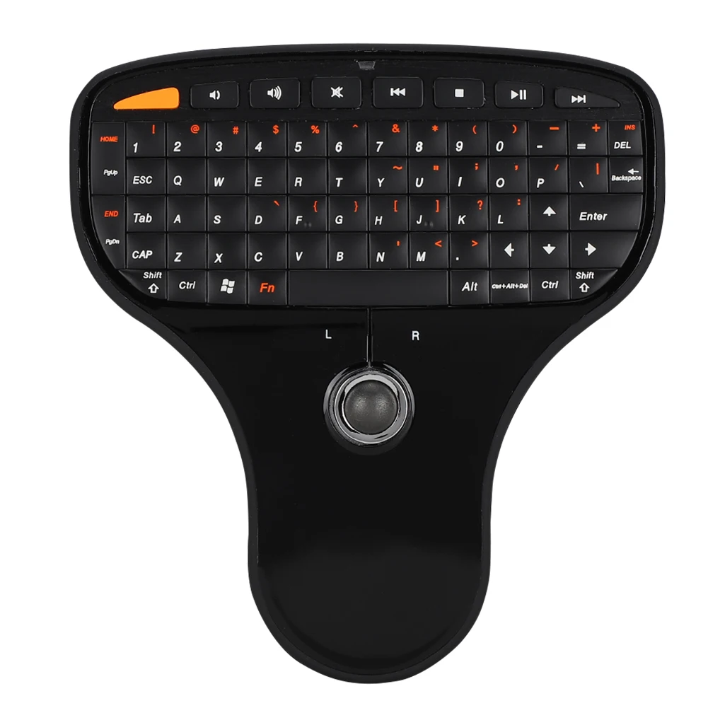 Wireless Keyboard Trackball Keyboard N5901 QWERTY Keyboard Trackball 2.4G Wireless Mini USB MultiMedia Keyboard for TV Computer