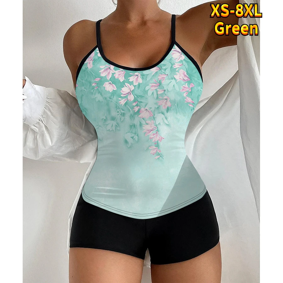 Female Two Pieces Set Tankini Monokini Swimwear Summer New Design Printing Bathing Suit Women Beachwear Sexy Fashion Swimsuit