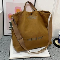 High Quality Women Canvas Shoulder Bag 2023 Shopping Bags Students Book Bag Cotton Cloth Handbags Large Tote For Girls wallet - Image 5