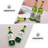 15 Pcs Mini Wine Bottles Realistic Simulation Korean Rice Decorative Vases Mini House Accessories Lifelike Resin Statues Home 2