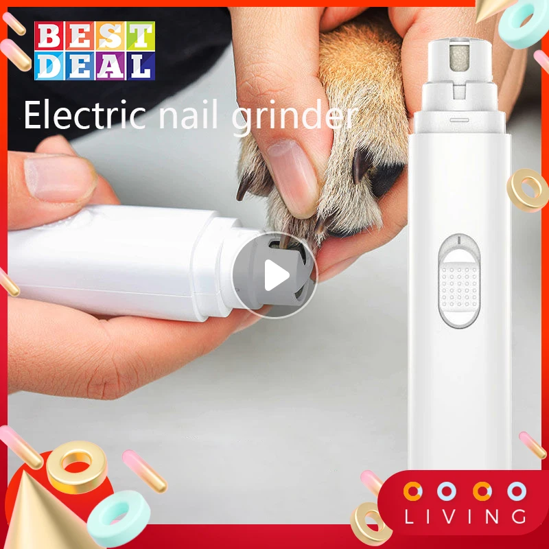 Electric Dog Nail Clippers for Dog Nail Grinders Rechargeable USB Charging Pet Quiet Cat Paws Nail