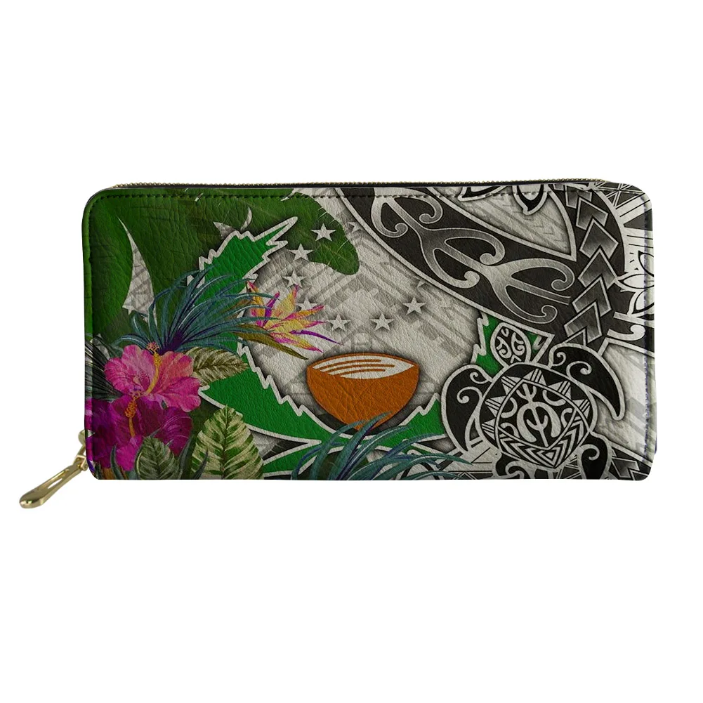Pohnpei Pattern Donna Money Bag Donna Portafoglio Lungo Portamonete Da Donna Portafogli In Pelle Firmati Di Lusso Per Ragazze Borse Lady