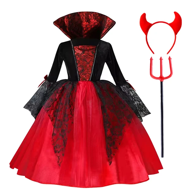 Girls Cosplay Vampire Halloween Dress Girls Cosplay Vampire Halloween Dress