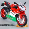 Assembled 1:12 Scale Duceti 1199 Alloy Die Cast Motorcycle Models Toys Metal Street  Sports Sound Light Children Christmas Gifts 4
