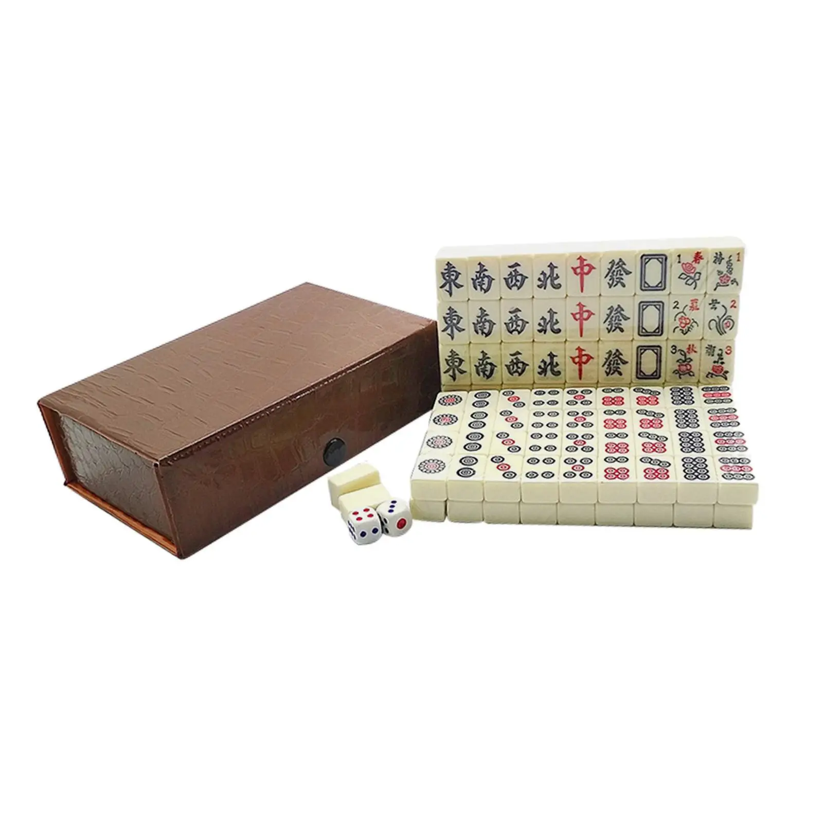 Chinese Mahjong Game Set 144 Sheets Traditional Chinese Version Game classic tiles Games Travel Mahjong Set for Travel
