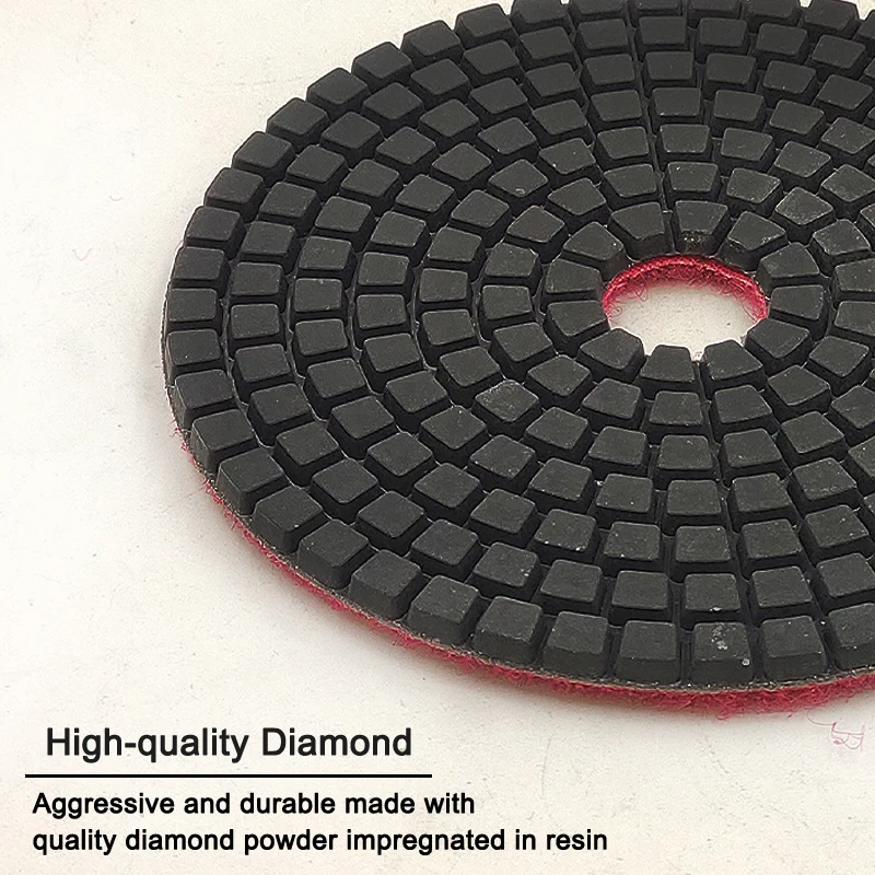 Flexible 4 Diamond Polishing Pad for Wet/Dry Stone & Concrete Polishing