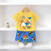 Survêtement d'été 2 pièces pour garçons, ensemble de vêtements décontractés pour enfants de 1 à 4 ans, T-shirt et short, dessin animé Donald Duck 1