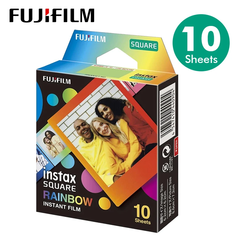 10-50 Sheets Fujifilm Instax Square Rainbow Film Photo Paper For Square SQ1 SQ10 SQ6 SQ20 Instant Film Camera Share SP-3