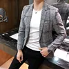 Men's Blazer Fashion Spring Summer Clothing Male Suit Jacket Gradient Color Casual Slim Fit Fancy Party Singer Blazzer Coat 1