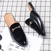 Outdoor Men Breathable Half Shoes for Men Slide Slipper Brand Designer Italian Mens Casual Shoes Hot Sale Italian Loafers