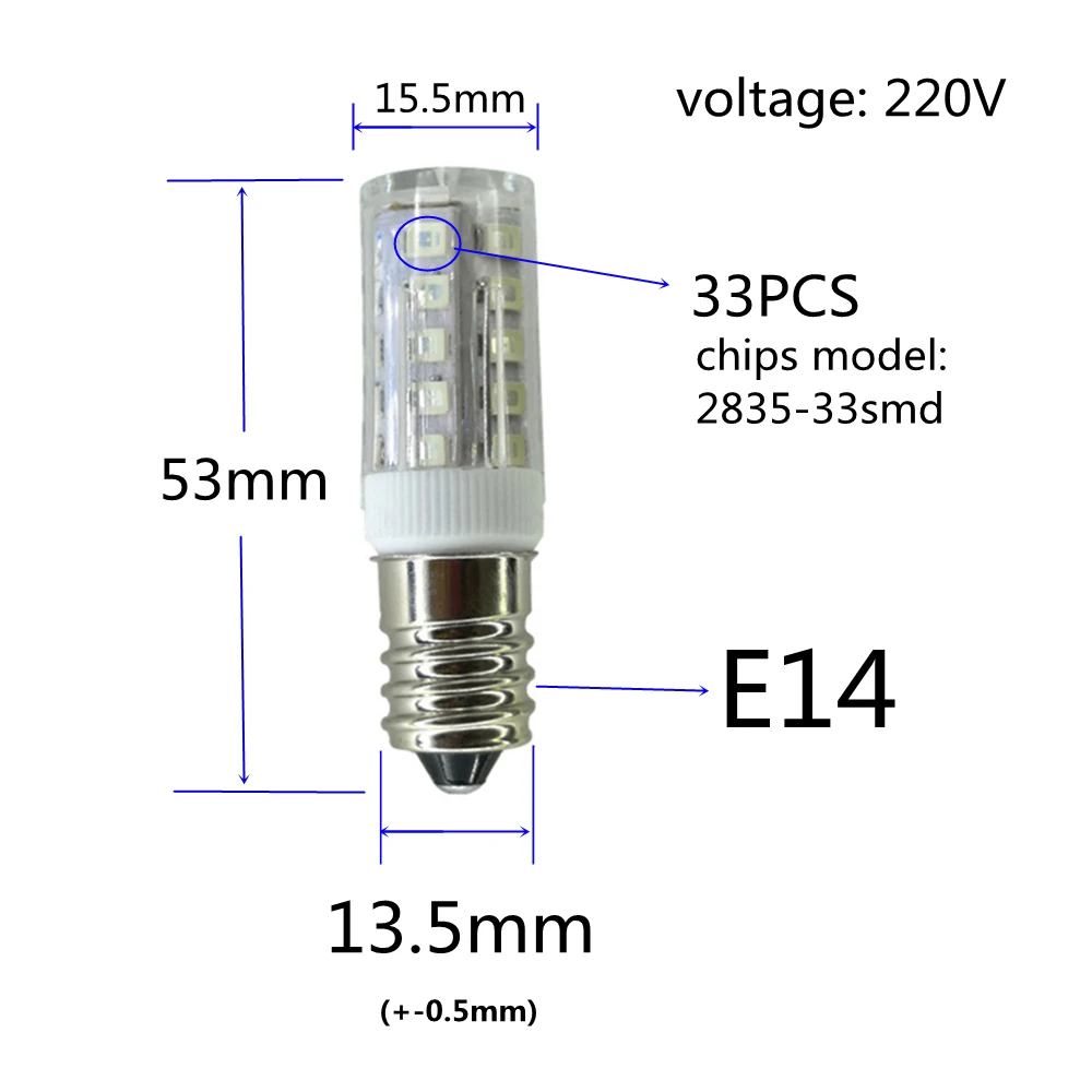 Set of 3 Multicolor E14 220V LED Bulbs