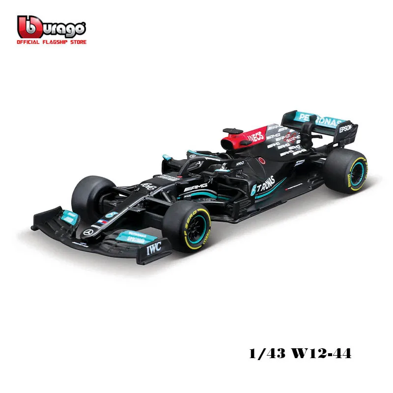 Bburago 1:43 2021 Mercedes AMG W12 E Performance #77 Valtteri Bottas Static Simulation Diecast Alloy Model F1 Racing Formula Car 2
