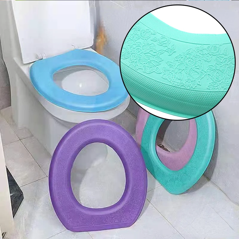 

Foam EVA Waterproof Overcoat Toilet Seat Cover Quick Dry Sun-free Toilet Cushion Restroom Bathroom Rug All Season Soft Pad