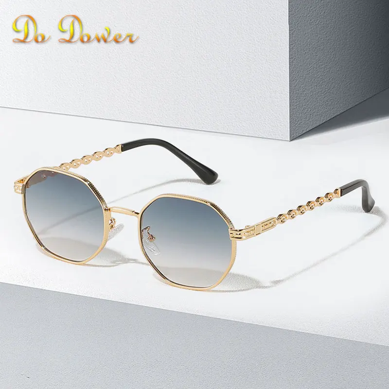 

2022 New Fashion Classic Round Women Sunglasses Personalized Chain Leg Design Retro Ocean Film Men's Outdoor Driving Glasses