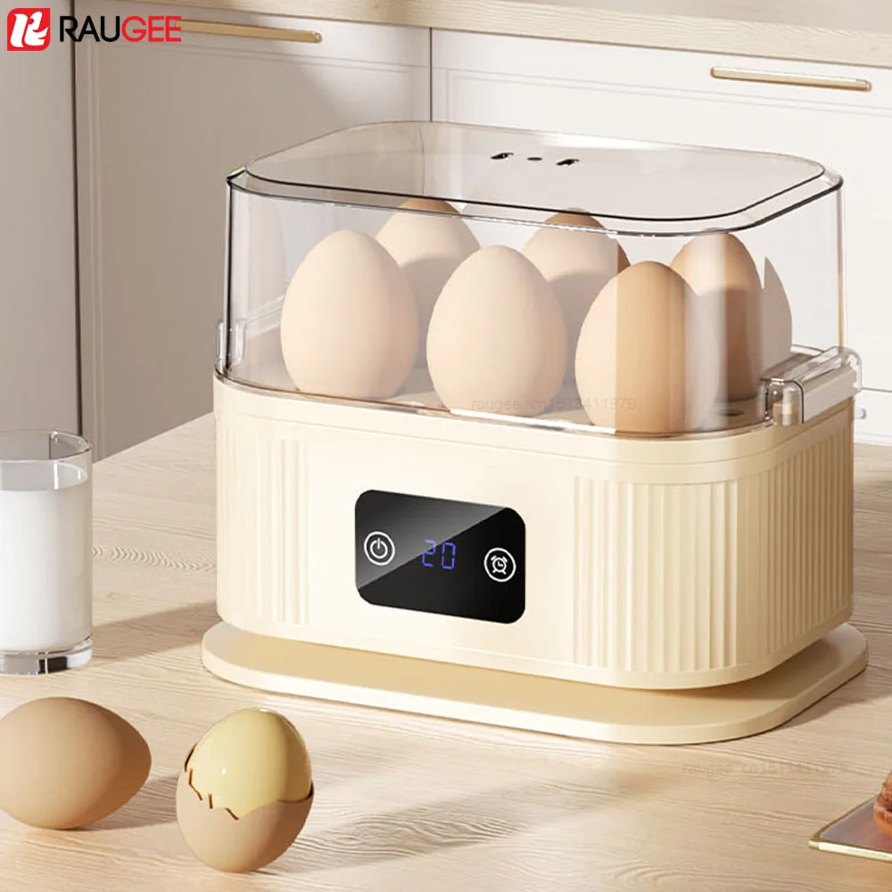 Egg Steamer Electric Egg Boiler 6 Eggs Capacity Electric Egg Steamer with Timer and Auto Shut-Off Electric Rapid Egg Cooker 1