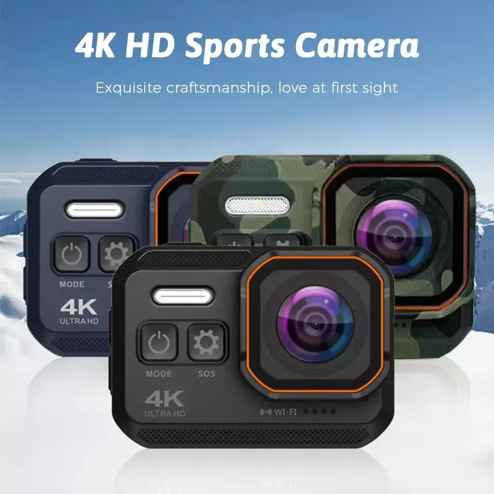 4K HD 60FPS Mini Camera Wifi Outdoor Sport 170° Wide Angle Action Kam Waterproof
