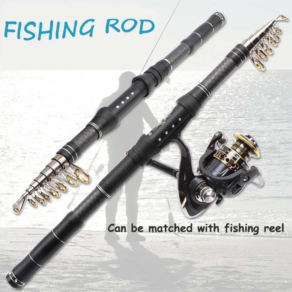 Carbon Fiber Telescopic Fishing Rod,Ultra Short Portable Fishing Pole
