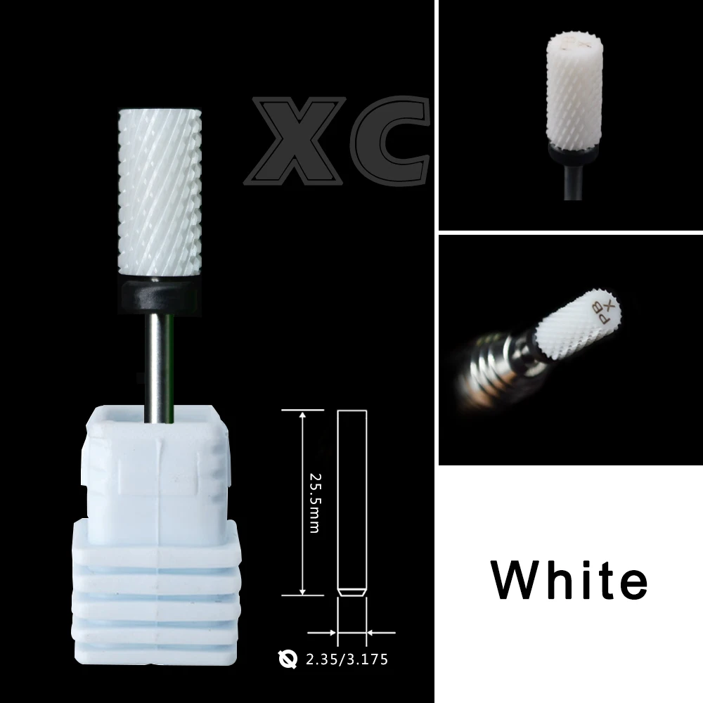 RolinStar 6.6mm Large Barrel ceramic Accessories Bits Milling Cutter Burr Nail Art Tools 2