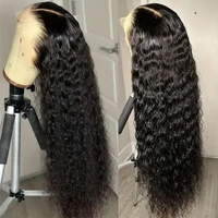 Perruque Lace Front Water Wave prête à porter sans colle, avec dentelle HD 13x4 13x6, cheveux humains bouclés crépus, et fermeture en dentelle 4x4 5