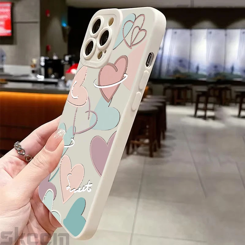 Vibrant Love Heart Patterned Phone Case Cover