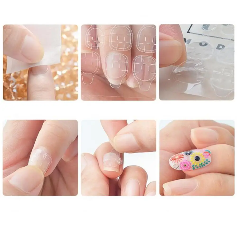 Transparent Double-side Adhesive Nail Glue Sticker Jelly Gel Tape DIY Fake Nail Acrylic Manicure Makeup Tool