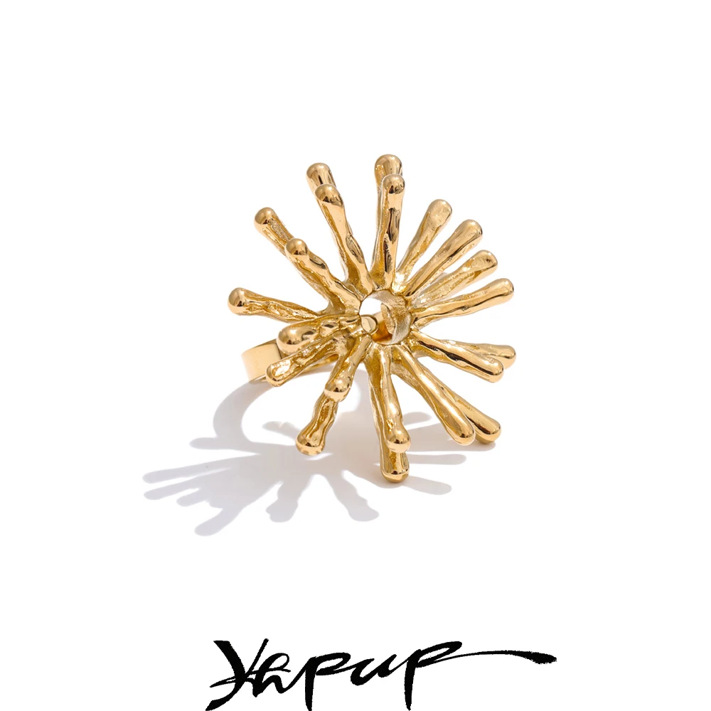 Yhpup Sun Flower Ring for Women