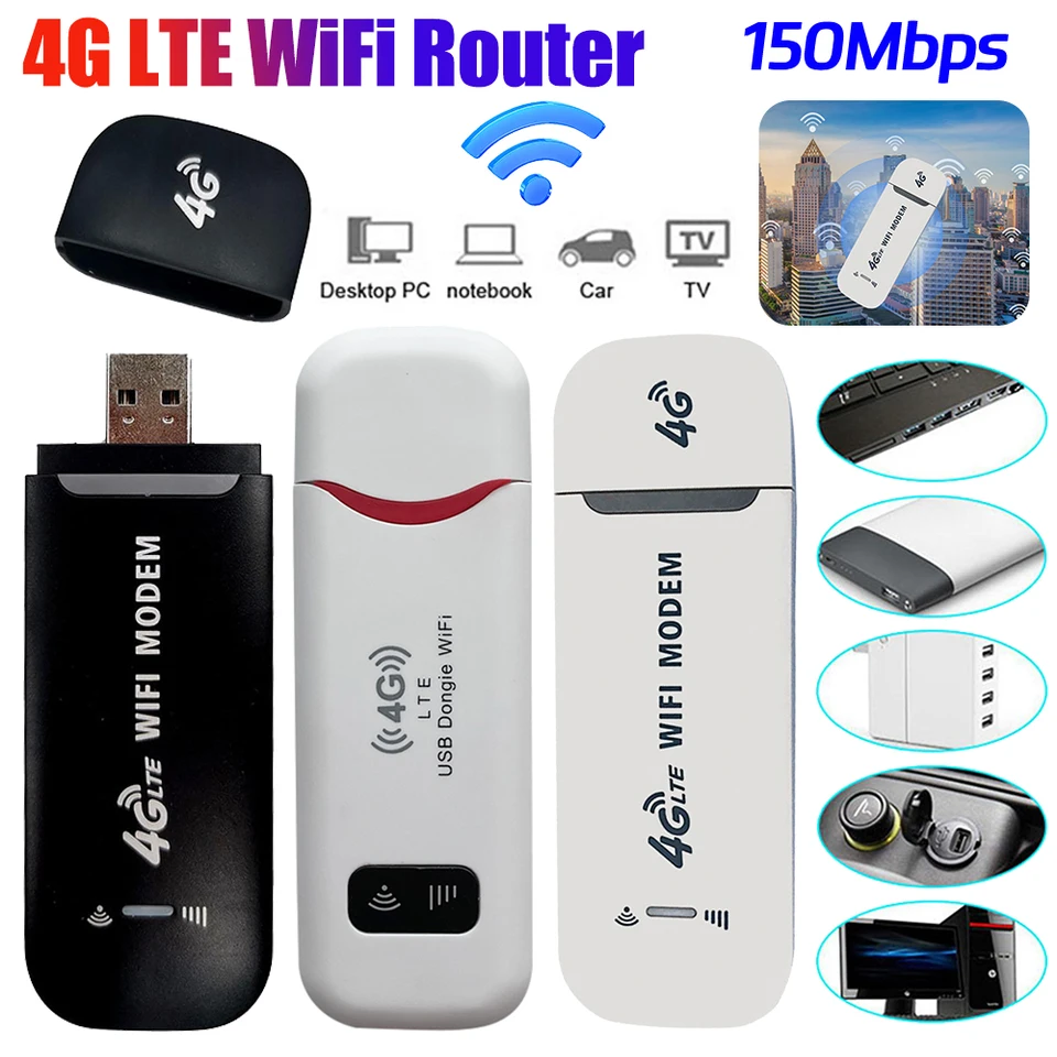 4G LTE Draadloze USB Dongle Mobiele Hotspot 150Mbps Modem Stick Sim